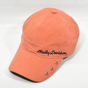 Harley Davidson Orange Embroidered Strapback Hat